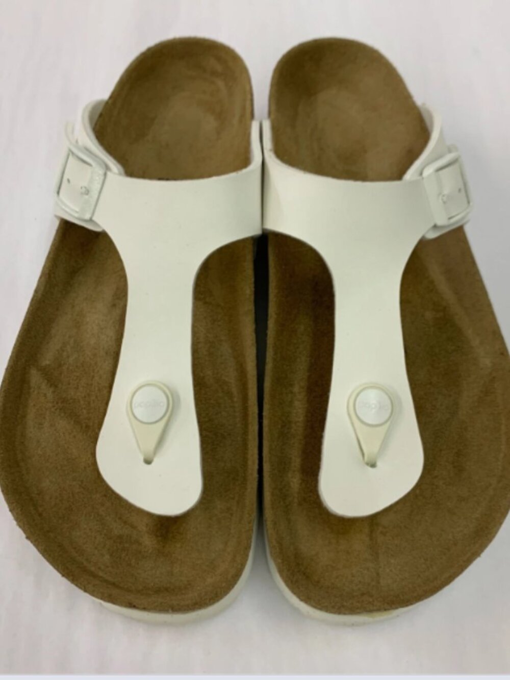 Birkenstock Gizeh PAP Platform White Birko-Flor Regular Width Sandals